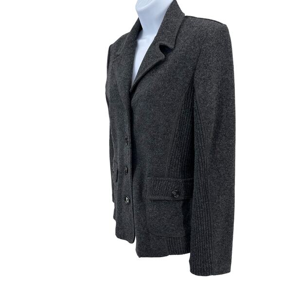Jones New York Wool Blend Business Jacket Women's S Charcoal Gray Formal Office - Picture 2 of 11